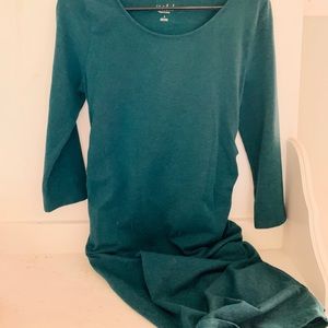 teal motherhood maternity dress